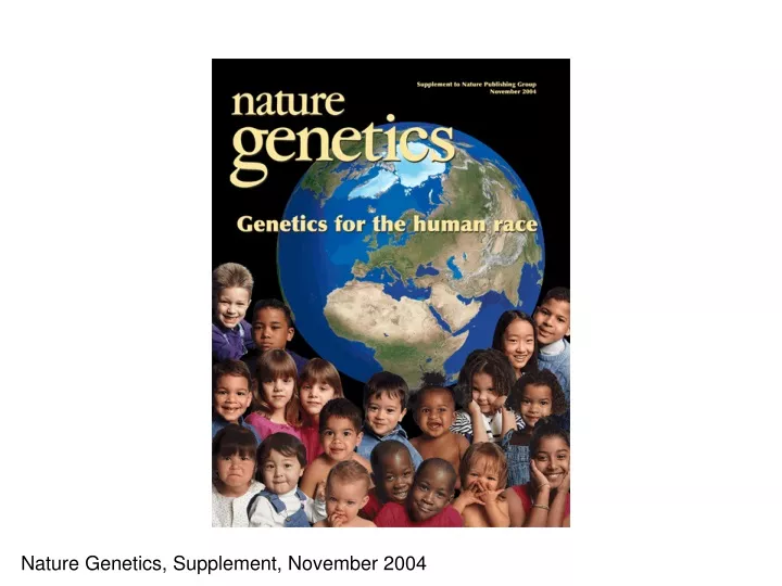 nature genetics supplement november 2004