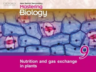Think about… 9.1 Nutrition in plants 9.2 Gas exchange in plants Recall ‘Think about…’