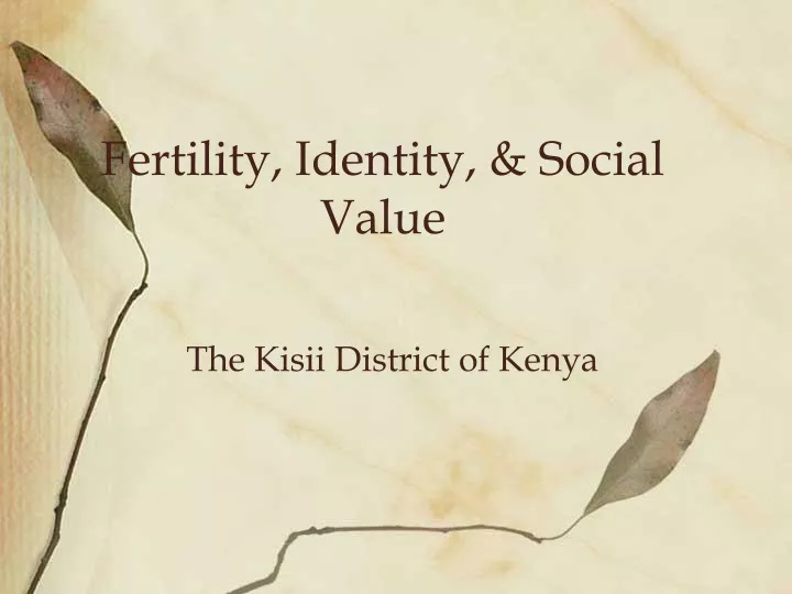 fertility identity social value