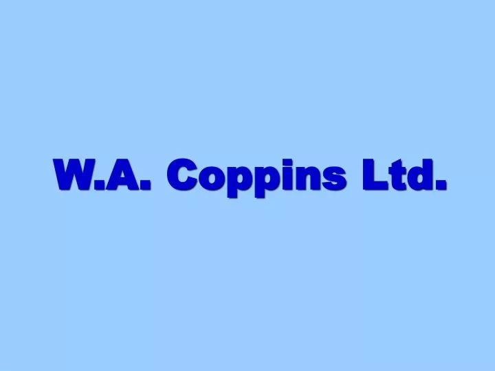 w a coppins ltd