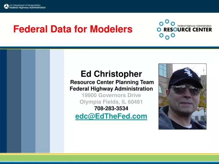 federal data for modelers