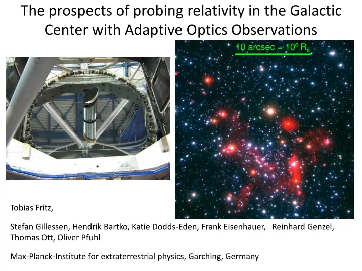 the prospects of probing relativity in the galactic center with adaptive optics observations