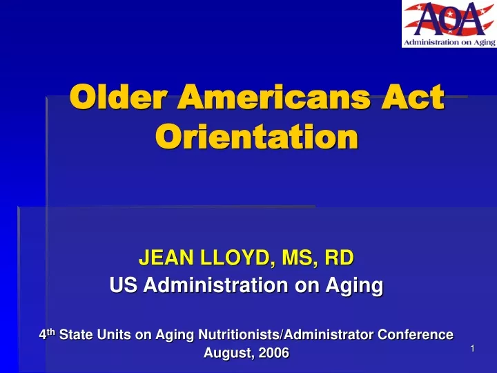older americans act orientation