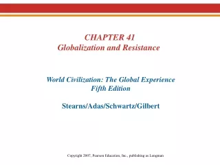 I. Globalization: Causes and Processes II. Resistance and Alternatives III. The Global Environment