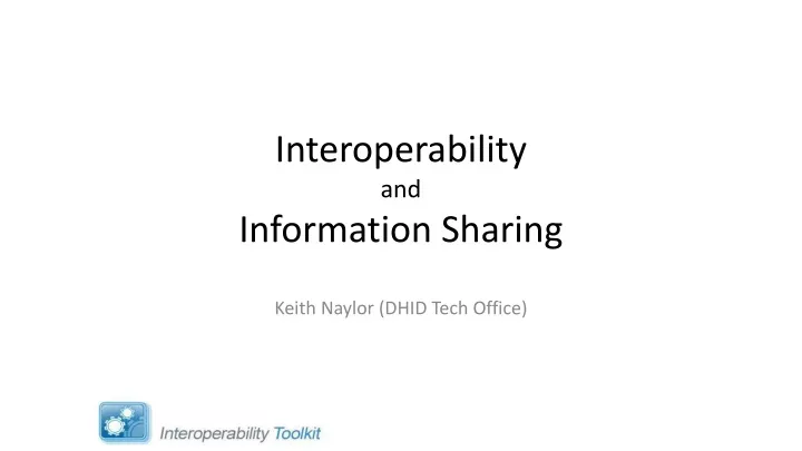 interoperability and information sharing