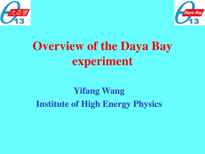 overview of the daya bay experiment