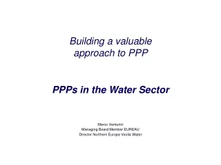 Building a valuable approach to PPP