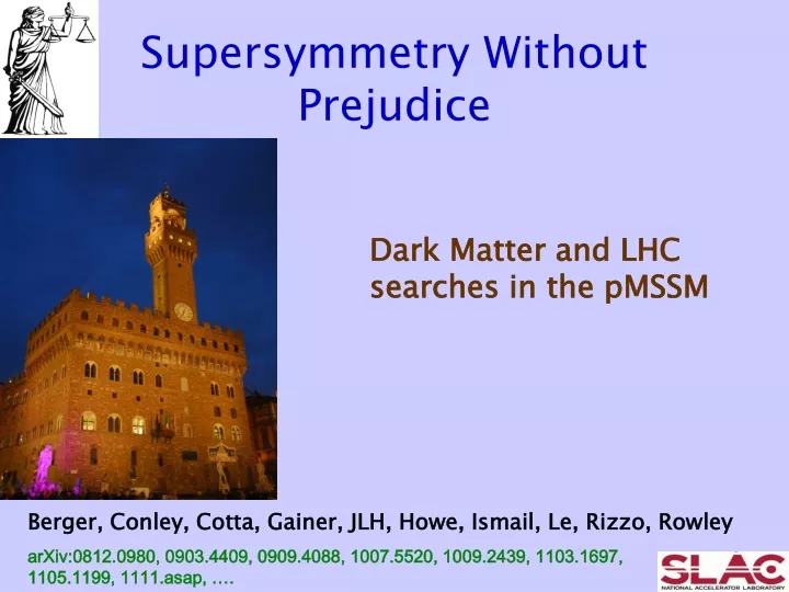 supersymmetry without prejudice