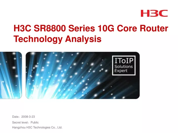 h3c sr8800 series 10g core router technology