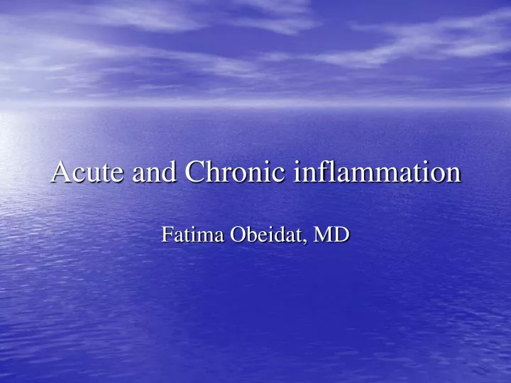 acute and chronic inflammation