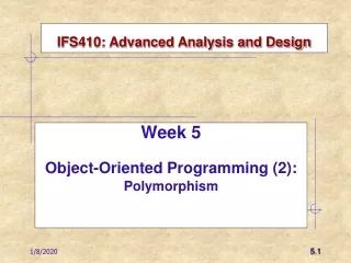 Week  5 Object-Oriented Programming (2): Polymorphism