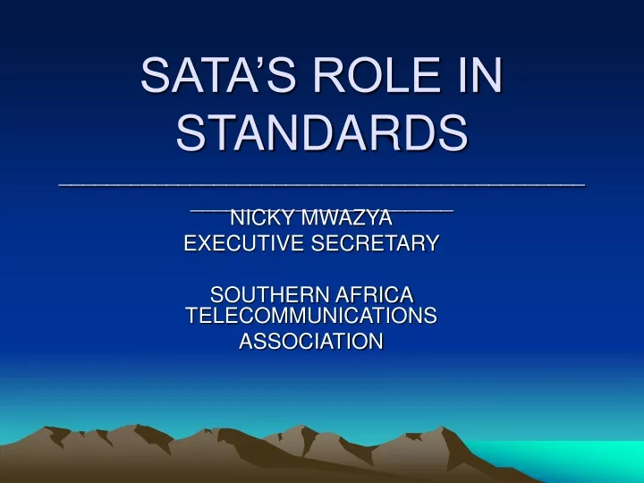 sata s role in standards