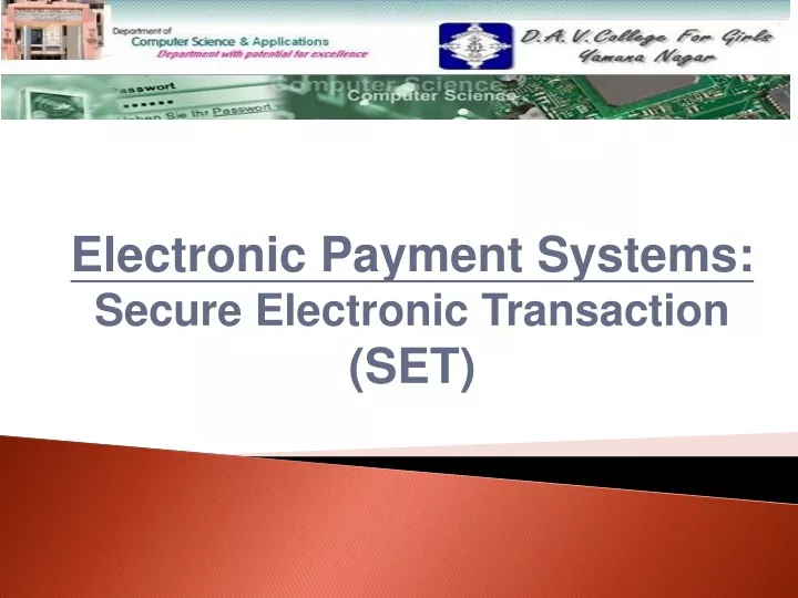 electronic payment systems secure electronic