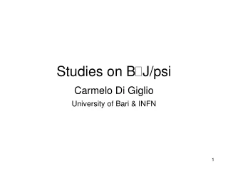 Studies on B J/psi
