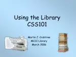 Using the Library CSS101 - slide 1