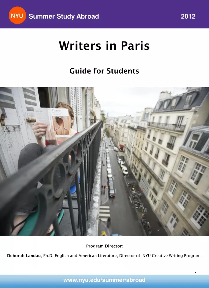 writers in paris guide for students