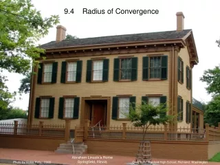 9.4    Radius of Convergence