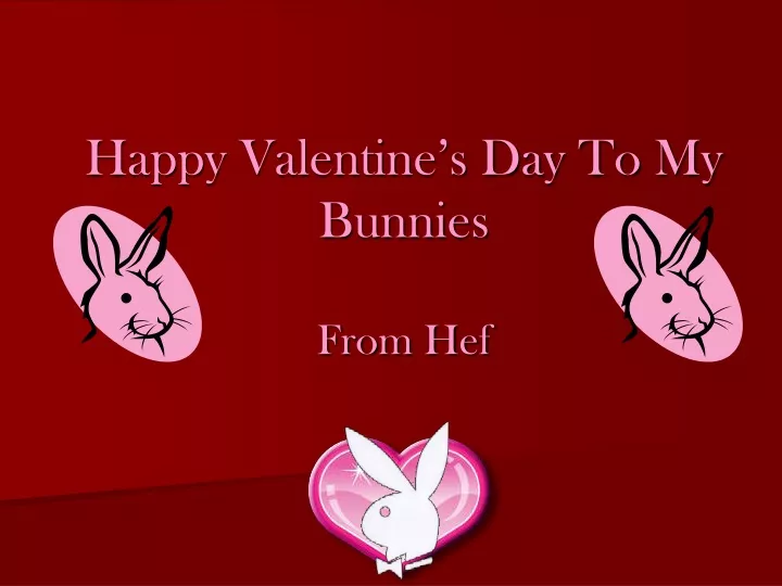 happy valentine s day to my bunnies from hef