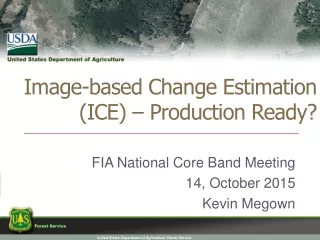 Image-based Change  Estimation (ICE) – Production Ready?
