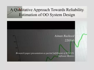 A Qualitative Approach Towards Reliability Estimation of OO System Design