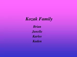 Kozak Family