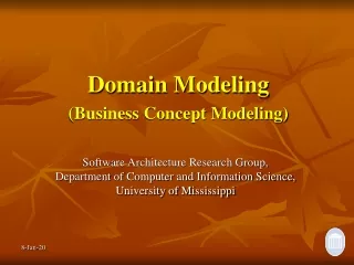 Domain Modeling (Business Concept Modeling)