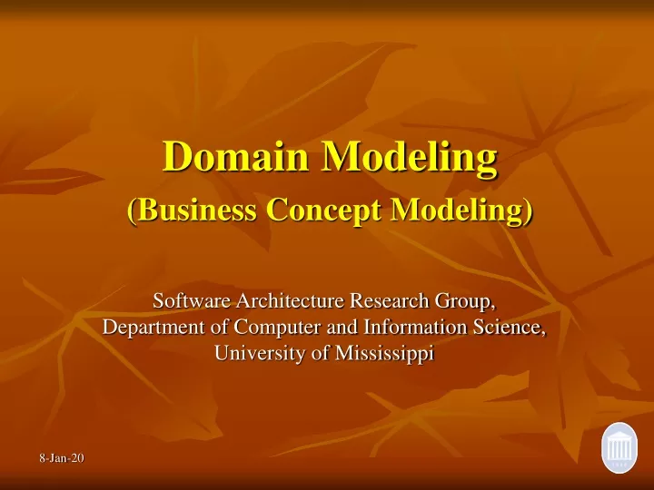 domain modeling business concept modeling