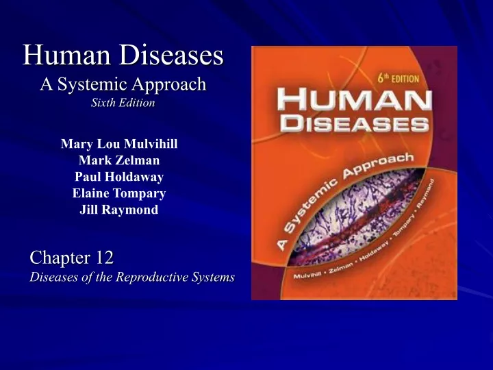 human diseases a systemic approach sixth edition