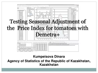 Testing Seasonal Adjustment of the  Price Index for tomatoes with Demetra+