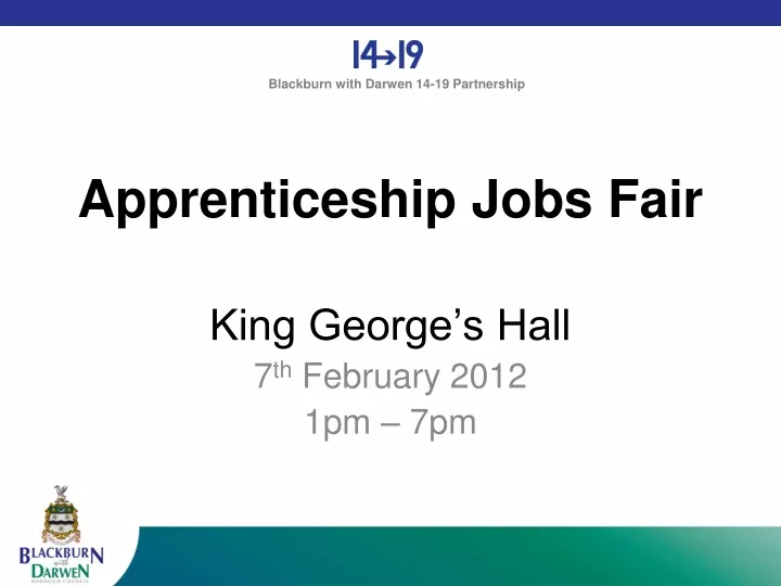 apprenticeship jobs fair