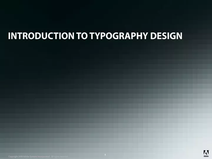 introduction to typography design
