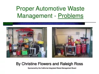 Proper Automotive Waste Management -  Problems