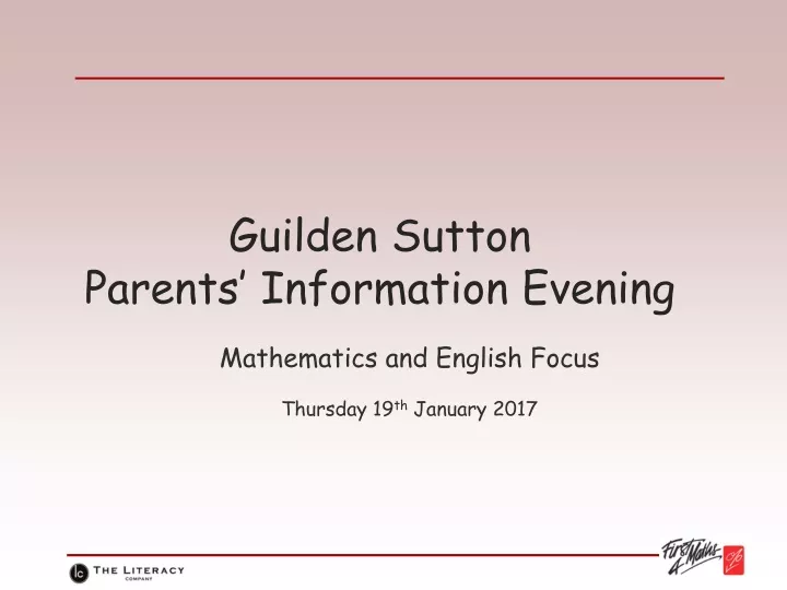guilden sutton parents information evening