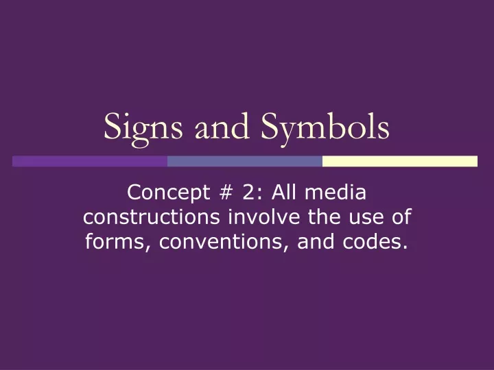 signs and symbols