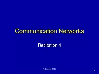 Communication Networks