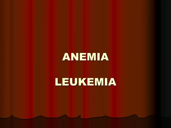 anemia leukemia