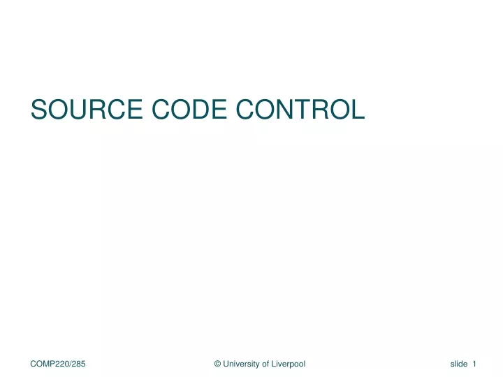 source code control