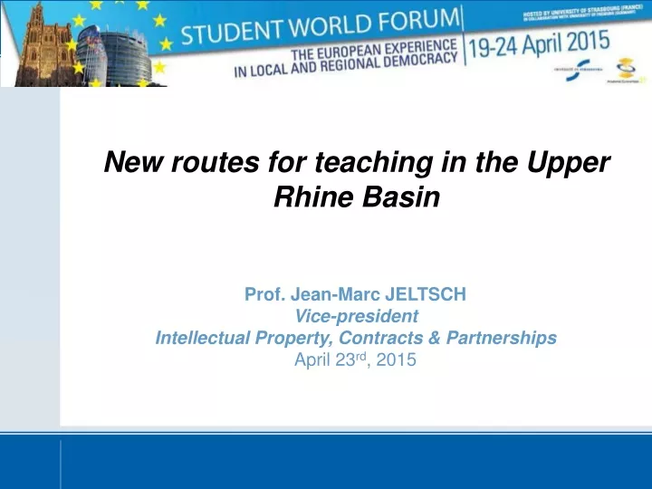 new routes for teaching in the upper rhine basin