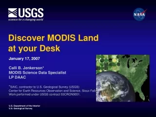 Discover MODIS Land  at your Desk