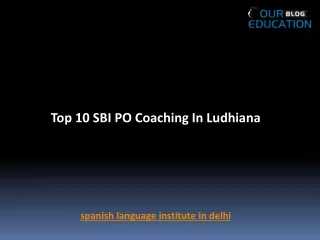 Top 10 SBI PO Coaching In Ludhiana
