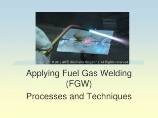 Applying Fuel Gas Welding (FGW) Processes and Techniques