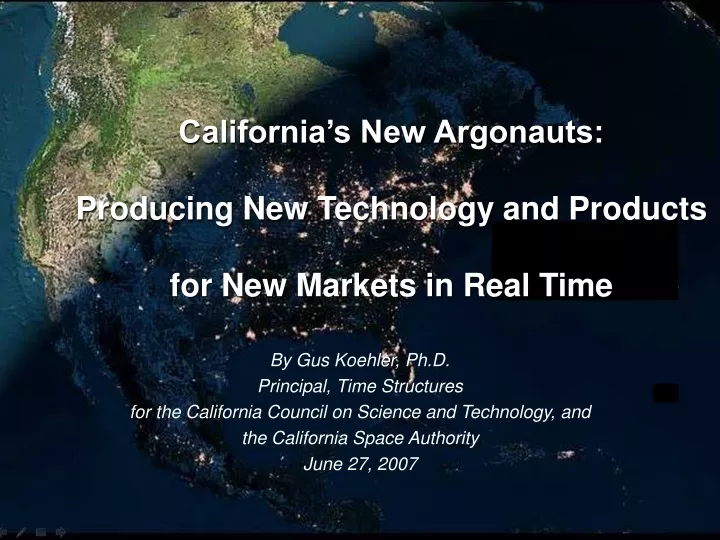 california s new argonauts producing