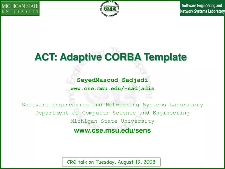 act adaptive corba template