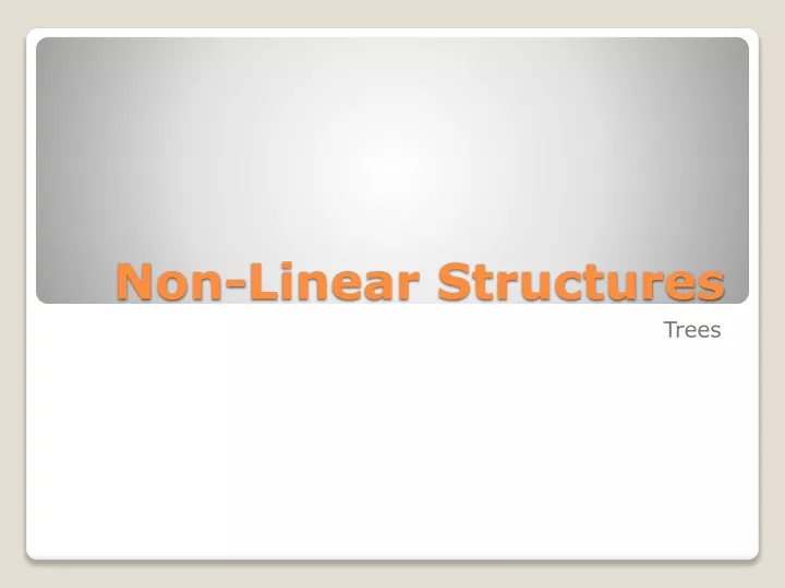 non linear structures