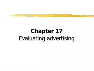 Chapter 17 Evaluating advertising