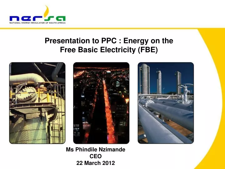 presentation to ppc energy on the free basic