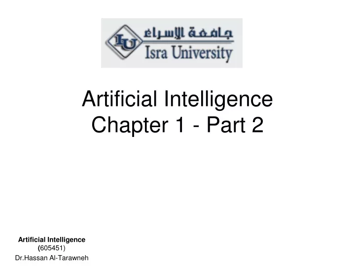artificial intelligence chapter 1 part 2