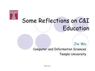 Some Reflections on C&amp;I Education