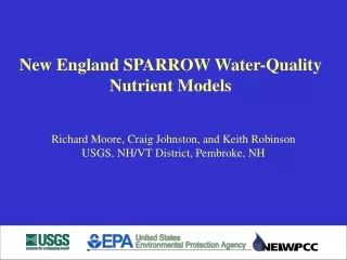 New England SPARROW Water-Quality Nutrient Models