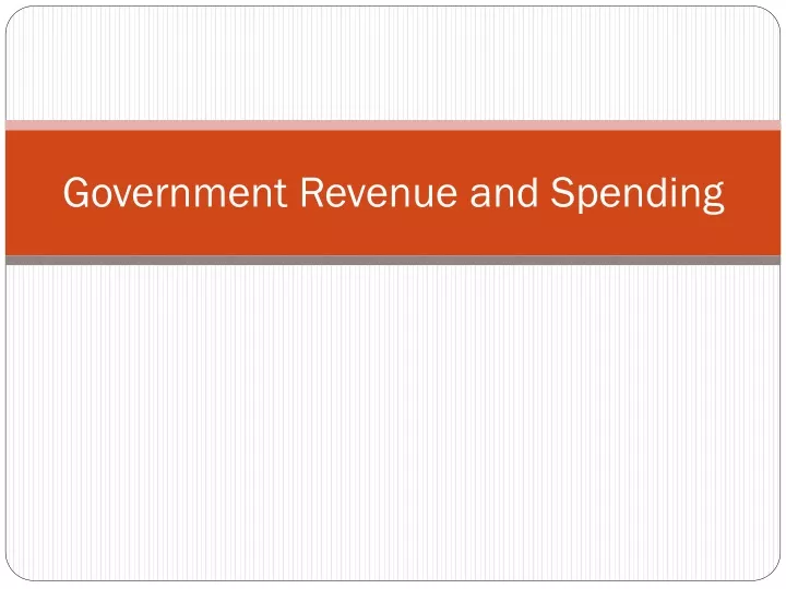 government revenue and spending